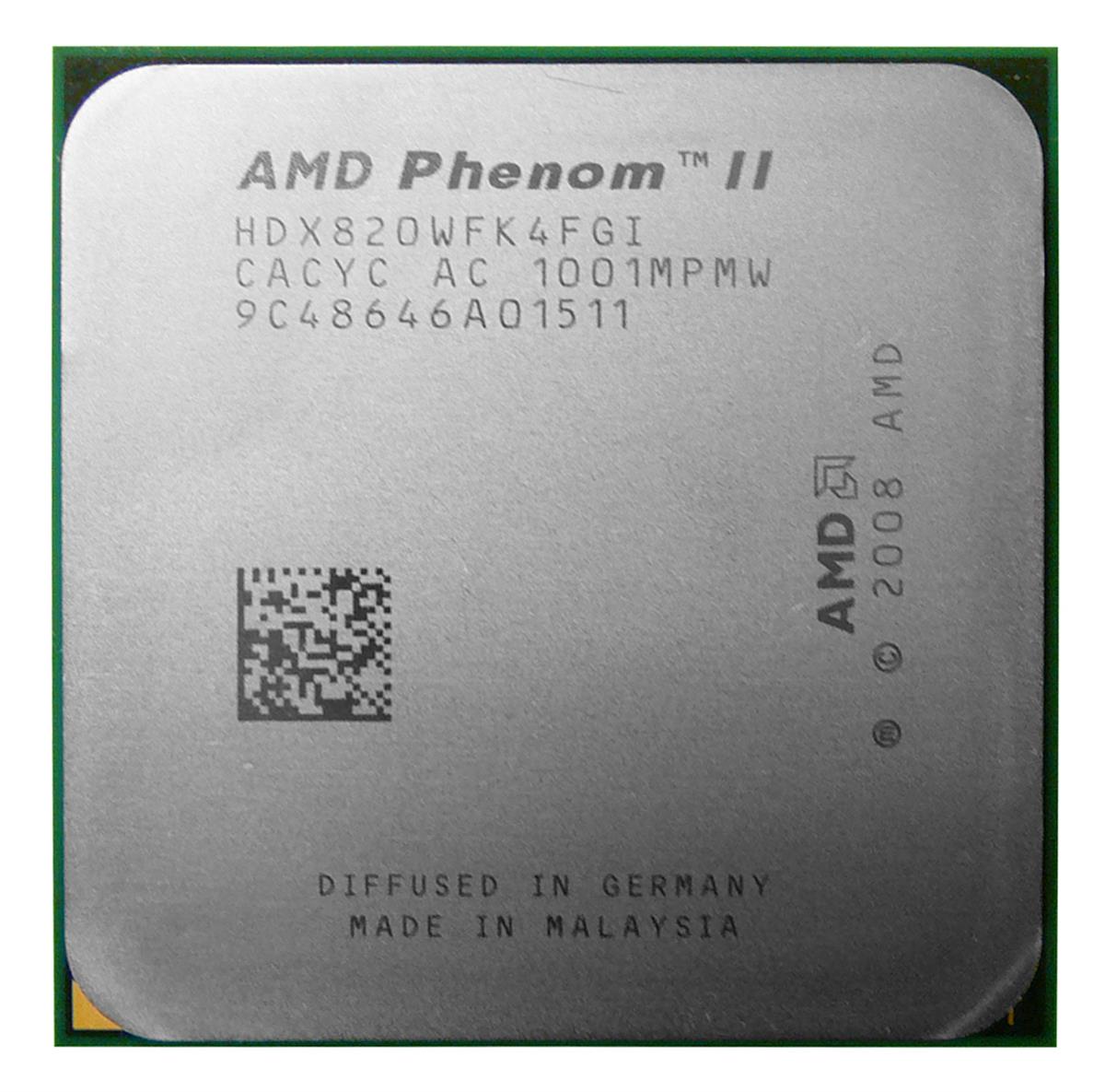 HDX820WFK4FGI AMD Phenom II X4 820 Quad-Core 2.80GHz 4.00HGT/s 4MB L3 Cache Socket AM2+ Processor