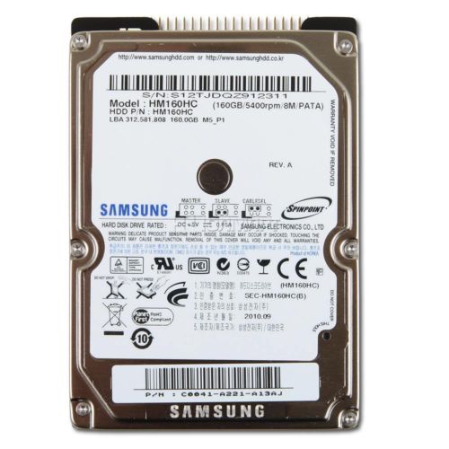 HM160HC Samsung Spinpoint M5 160GB 5400RPM ATA-100 8MB Cache 2.5-inch Internal Hard Drive