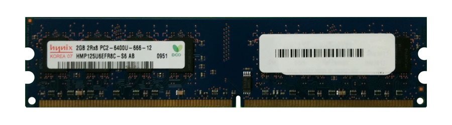 HMP125U6EFR8C-S6 AB Hynix 2GB PC2-6400 DDR2-800MHz non-ECC Unbuffered CL6 240-Pin DIMM Memory Module
