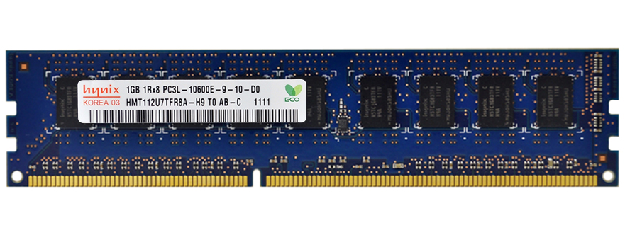 HMT112U7TFR8A-H9T0 Hynix 1GB PC3-10600 DDR3-1333MHz ECC Unbuffered CL9 240-Pin DIMM 1.35V Low Voltage Single Rank Memory Module