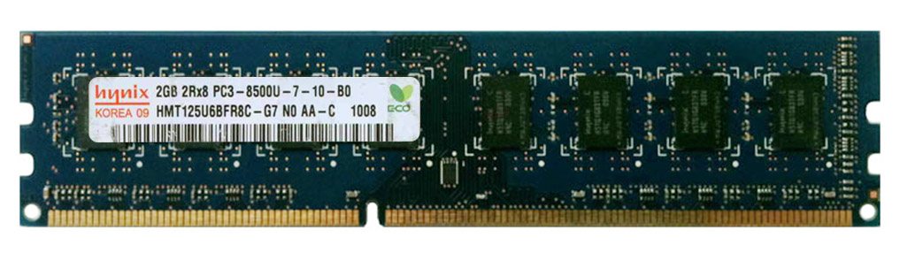HMT125U6BFR8C-G7 Hynix 2GB PC3-8500 DDR3-1066MHz non-ECC Unbuffered CL7 240-Pin DIMM Dual Rank Memory Module