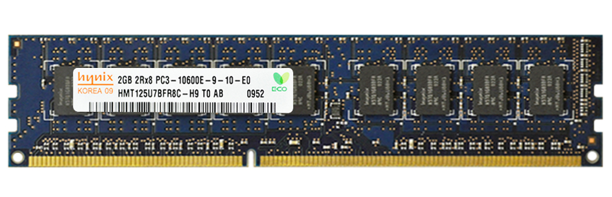 HMT125U7BFR8C-H9 Hynix 2GB PC3-10600 DDR3-1333MHz ECC Unbuffered CL9 240-Pin DIMM Dual Rank Memory Module