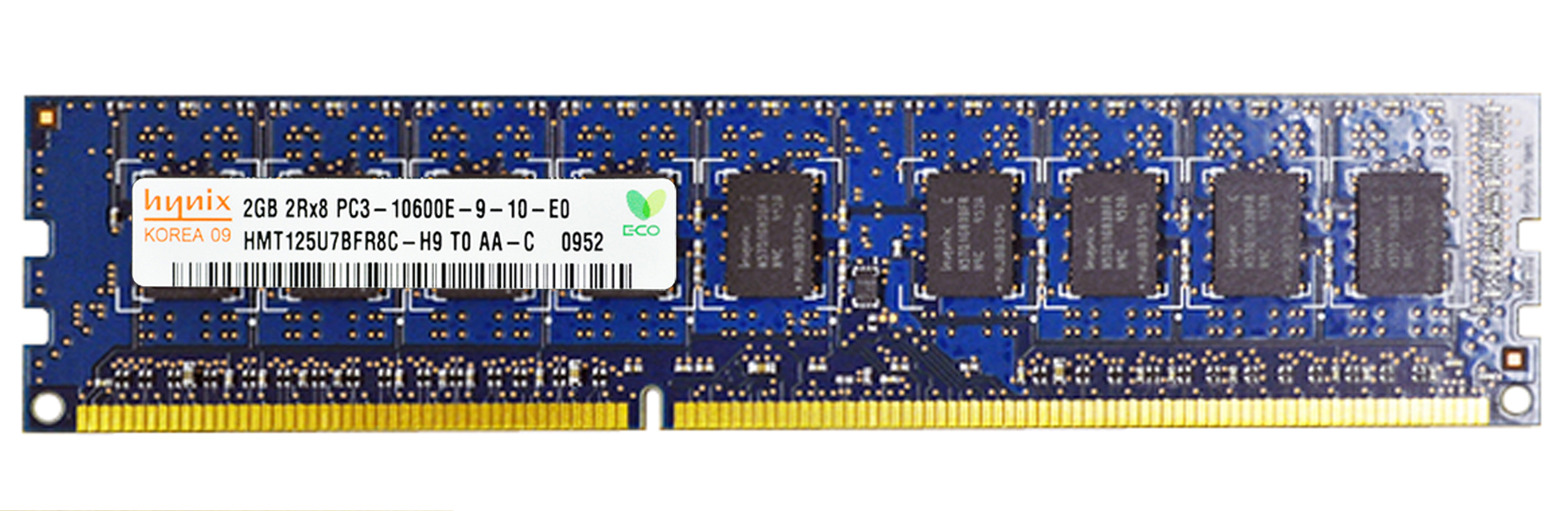 HMT125U7BFR8C-H9T0-AA-C Hynix 2GB PC3-10600 DDR3-1333MHz ECC Unbuffered CL9 240-Pin DIMM Dual Rank Memory Module