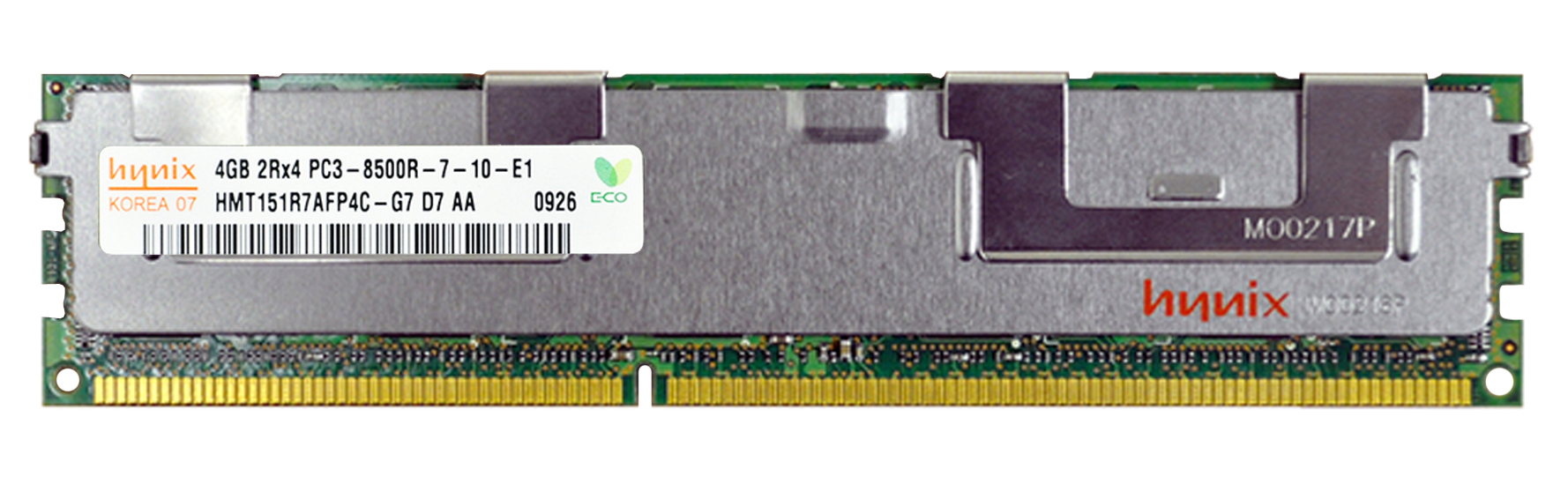 HMT151R7AFP4C-G7 Hynix 4GB PC3-8500 DDR3-1066MHz ECC Registered CL7 240-Pin DIMM Dual Rank Memory Module