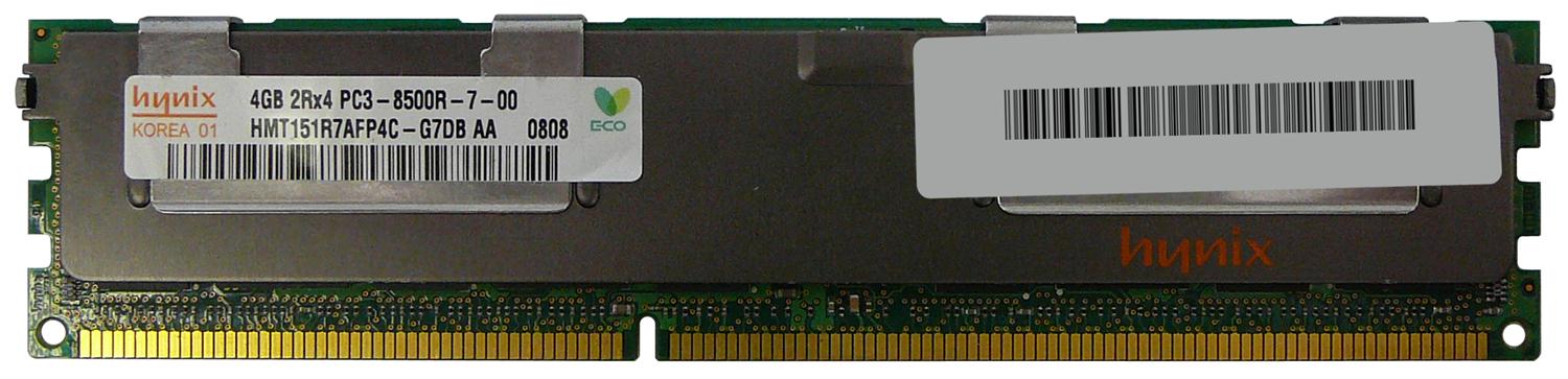 HMT151R7AFP4C-G7DB Hynix 4GB PC3-8500 DDR3-1066MHz ECC Registered CL7 240-Pin DIMM Dual Rank Memory Module