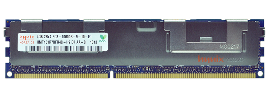 HMT151R7BFR4C-H9 Hynix 4GB PC3-10600 DDR3-1333MHz ECC Registered CL9 240-Pin DIMM Dual Rank Memory Module