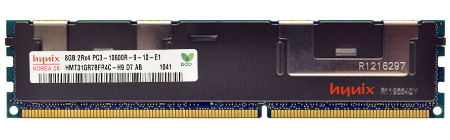 HMT31GR7BFR4C-H9D7 Hynix 8GB PC3-10600 DDR3-1333MHz ECC Registered CL9 240-Pin DIMM Dual Rank Memory Module