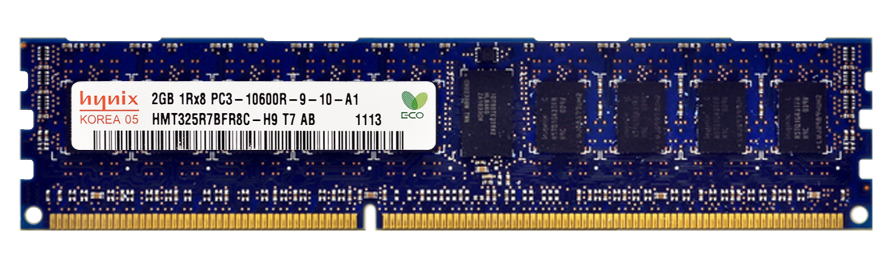 HMT325R7BFR8C-H9 Hynix 2GB PC3-10600 DDR3-1333MHz ECC Registered CL9 240-Pin DIMM Single Rank Memory Module