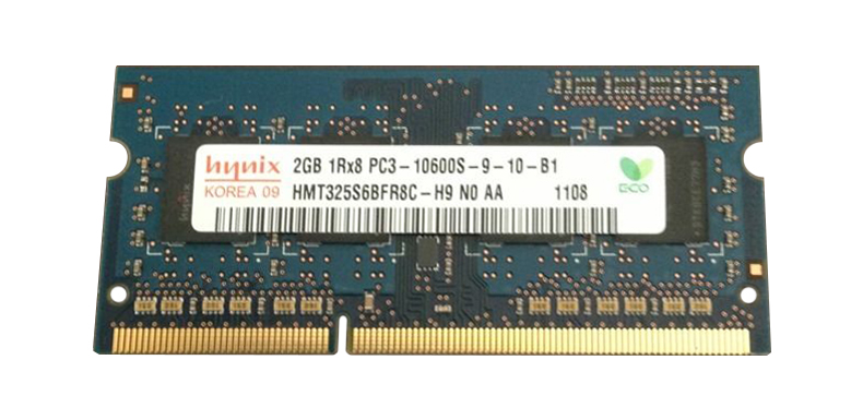 HMT325S6BFR8C-H9 Hynix 2GB PC3-10600 DDR3-1333MHz non-ECC Unbuffered CL9 204-Pin SoDimm Single Rank Memory Module