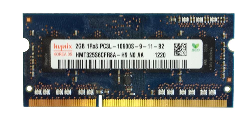 HMT325S6CFR8A-H9 Hynix 2GB PC3-10600 DDR3-1333MHz non-ECC Unbuffered CL9 204-Pin SoDimm 1.35V Low Voltage Single Rank Memory Module