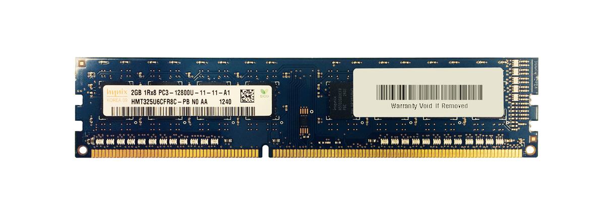 HMT325U6CFR8C-PBN0 Hynix 2GB PC3-12800 DDR3-1600MHz non-ECC Unbuffered CL11 240-Pin DIMM Single Rank Memory Module