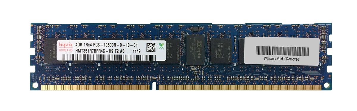 HMT351R7BFR4C-H9 Hynix 4GB PC3-10600 DDR3-1333MHz ECC Registered CL9 240-Pin DIMM Single Rank Memory Module