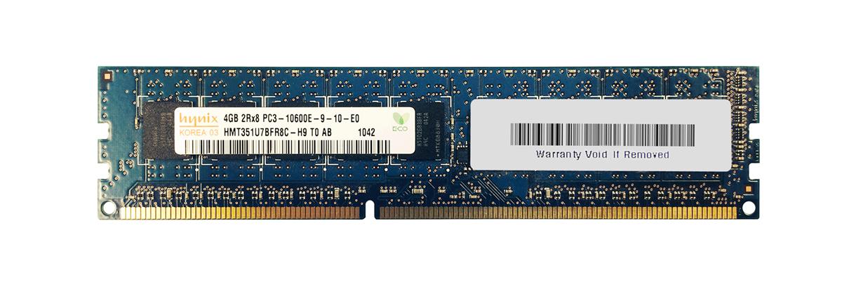 HMT351U7BFR8C-H9 Hynix 4GB PC3-10600 DDR3-1333MHz ECC Unbuffered CL9 240-Pin DIMM Dual Rank Memory Module
