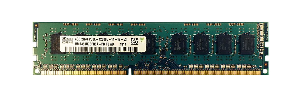 HMT351U7EFR8A-PBT0-AD Hynix 4GB PC3-12800 DDR3-1600MHz ECC Unbuffered CL11 240-Pin DIMM 1.35V Low Voltage Dual Rank Memory Module