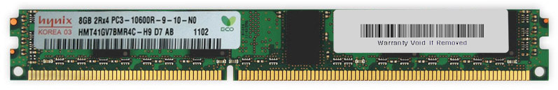 HMT41GV7BMR4C-H9 Hynix 8GB PC3-10600 DDR3-1333MHz ECC Registered CL9 240-Pin DIMM Very Low Profile (VLP) Dual Rank Memory Module