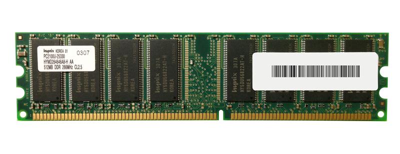 HYMD264646A8-H Hynix 512MB PC2100 DDR-266MHz non-ECC Unbuffered CL2.5 184-Pin DIMM 2.5V Memory Module
