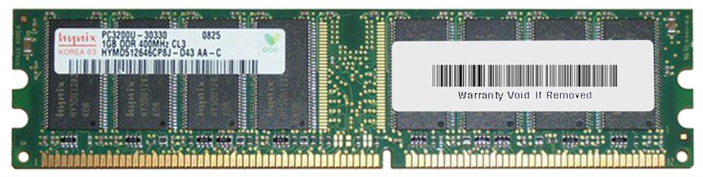 HYMD512646CP8J-D43-AA-C Hynix 1GB PC3200 DDR-400MHz non-ECC Unbuffered CL3 184-Pin DIMM Memory Module