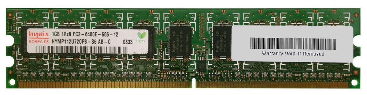 HYMP112U72CP8-S6 Hynix 1GB PC2-6400 DDR2-800MHz ECC Unbuffered CL6 240-Pin DIMM Memory Module