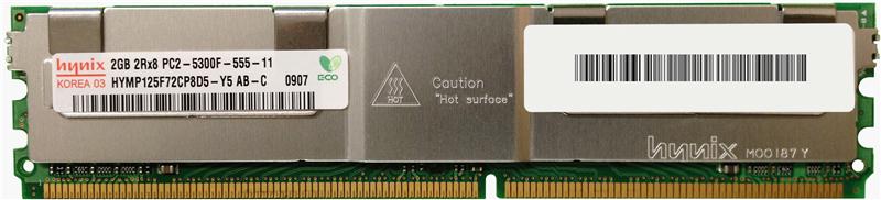 HYMP125F72CP8D5-Y5 Hynix 2GB PC2-5300 DDR2-667MHz ECC Fully Buffered CL5 240-Pin DIMM Dual Rank Memory Module