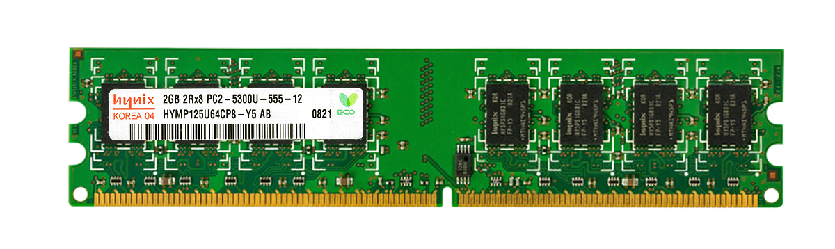 Mémoire 1Gb 1xR8 DDR2 PC2-6400U NON ECC Hynix HYMP112U64CP8-S6 - Ordi Spare