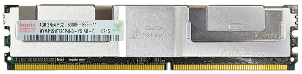 HYMP151F72CP4N3-Y5-AB-C Hynix 4GB PC2-5300 DDR2-667MHz ECC Fully Buffered CL5 240-Pin DIMM Dual Rank Memory Module