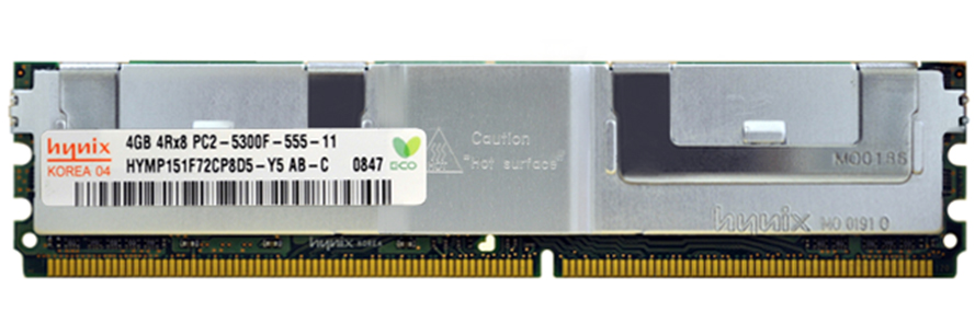 HYMP151F72CP8D5-Y5 Hynix 4GB PC2-5300 DDR2-667MHz ECC Fully Buffered CL5 240-Pin DIMM Quad Rank Memory Module