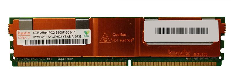 HYMP351F72AMP4D2-Y5 Hynix 4GB PC2-5300 DDR2-667MHz ECC Fully Buffered CL5 240-Pin DIMM Dual Rank Memory Module