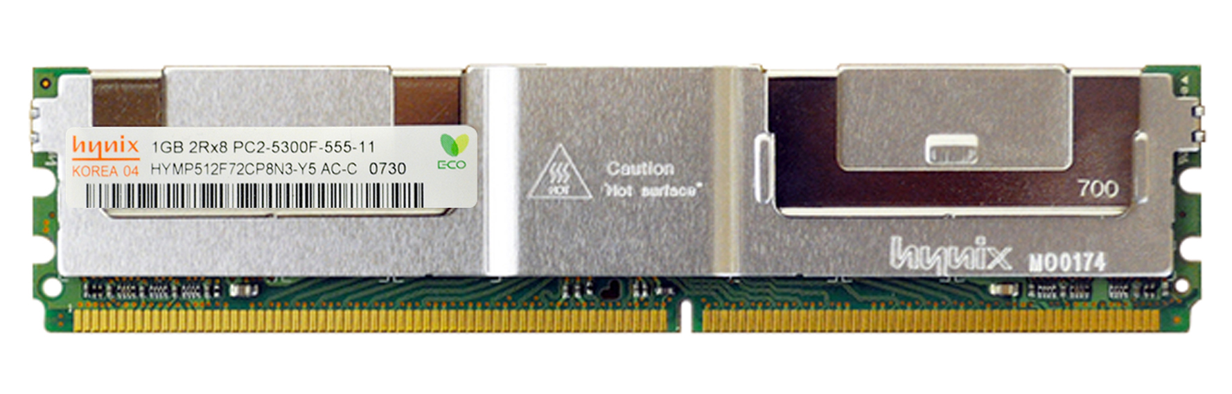 HYMP512F72CP8N3-Y5-AC Hynix 1GB PC2-5300 DDR2-667MHz ECC Fully Buffered CL5 240-Pin DIMM Dual Rank Memory Module