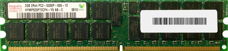 HYMP525P72CP4-Y5 AB-C Hynix 2GB PC2-5300 DDR2-667MHz ECC Registered CL5 240-Pin DIMM Dual Rank Memory Module