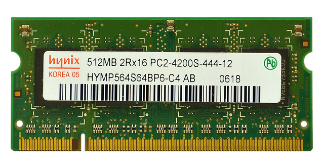 HYMP564S64BP6-C4 Hynix 512MB PC2-4200 DDR2-533MHz Non-Parity CL4 200-Pin SoDimm Memory Module