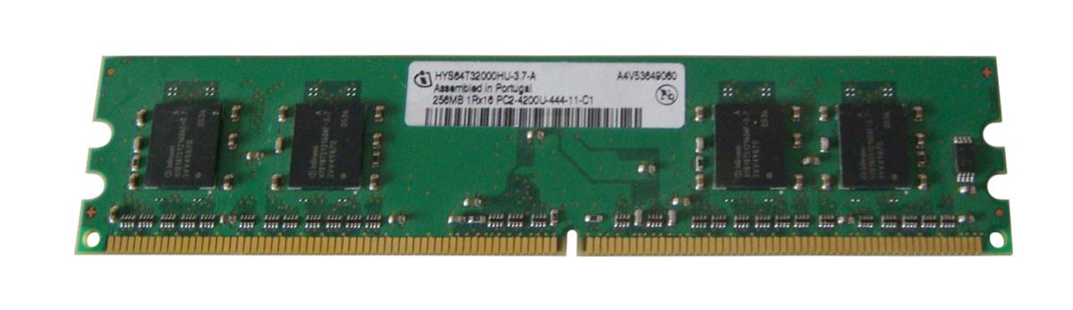 HYS64T32000HU-3.7-A Qimonda 256MB PC2-4200 DDR2-533MHz non-ECC Unbuffered CL4 240-Pin DIMM Single Rank Memory Module