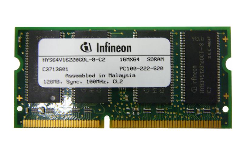 88.66642 128MB SDRAM PC100 100MHz Non-Parity CL2 3.3V 144-Pin SoDimm Memory Module for KDS Valiant 6000 6480iPT n/a