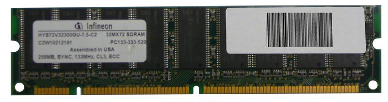 254872B21PE Edge Memory 256MB PC133 133MHz ECC 168-Pin DIMM 3.3V Memory Module For Compaq