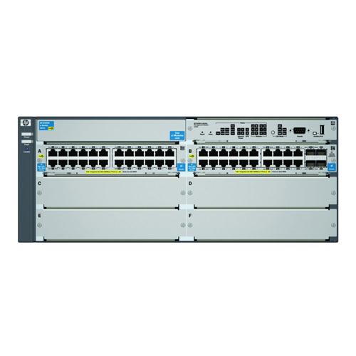 J9539A HP ProCurve E5406-44G-PoE 44-Ports Layer-4 Managed v2 zl Gigabit Ethernet Switch with 4 x SFP (mini-GBIC) (Refurbished)