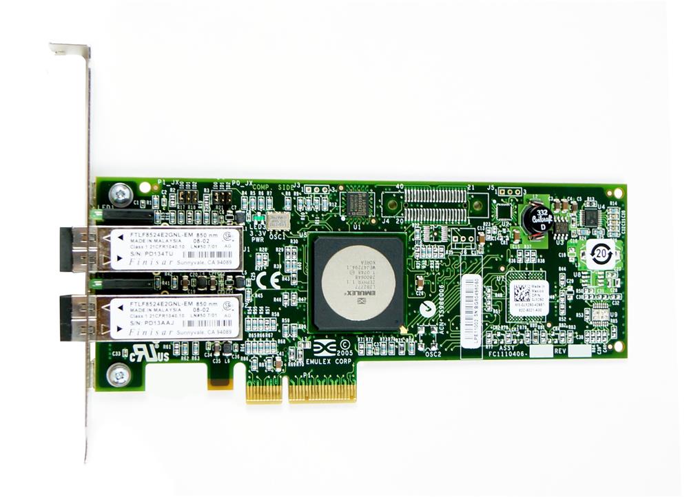 JX250 Dell Dual Ports Fibre Channel 4Gbps PCI Express HBA Controller Card
