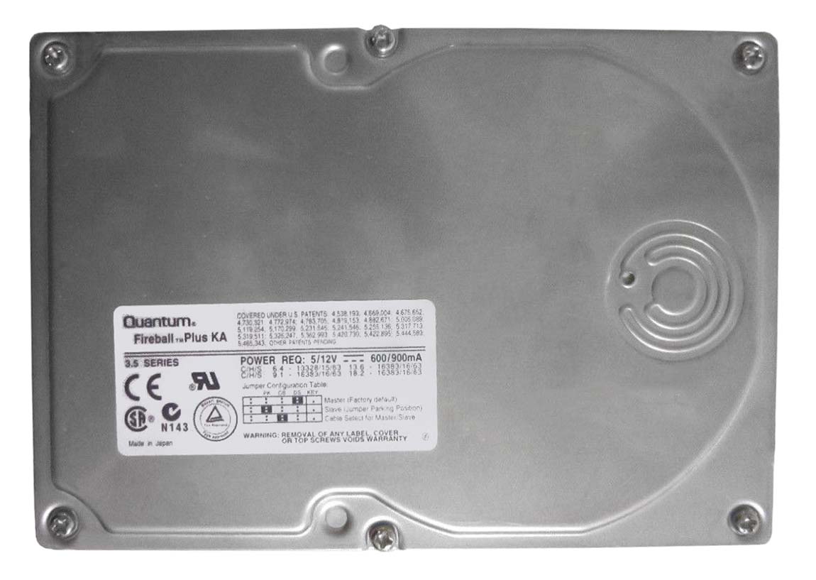 KA13A011 Quantum Fireball Plus KA 13.6GB 7200RPM ATA-66 512KB Cache 3.5-inch Internal Hard Drive