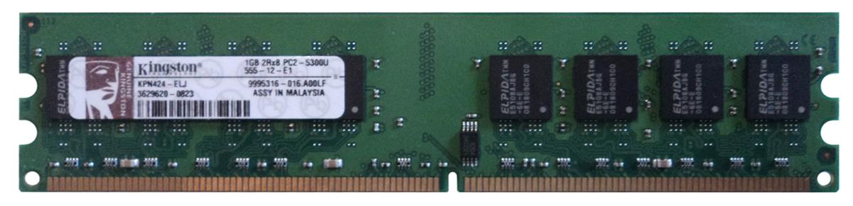 KPN424-ELG Kingston 1GB PC2-5300 DDR2-667MHz non-ECC Unbuffered CL5 240-Pin DIMM Dual Rank Memory Module