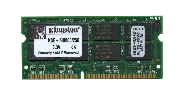 KSE-MB800/256 Kingston 256MB PC100 100MHz non-ECC Unbuffered CL2 144-Pin SoDimm Memory Module S26391-F178-L103
