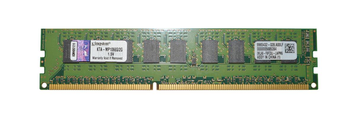 KTA-MP1066S/2G Kingston 2GB PC3-8500 DDR3-1066MHz ECC Unbuffered CL7 240-Pin DIMM Single Rank Memory Module for Apple