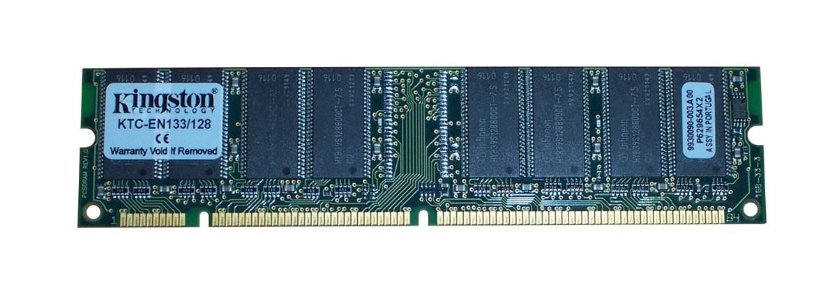KTC-EN133/128 Kingston 128MB PC133 133MHz non-ECC Unbuffered CL3 168-Pin DIMM Memory Module for HP/Compaq