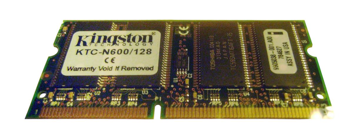 KTC-N600/128 Kingston 128MB PC133 133MHz non-ECC Unbuffered CL3 144-Pin SoDimm Memory Module for HP/Compaq 197897-B25