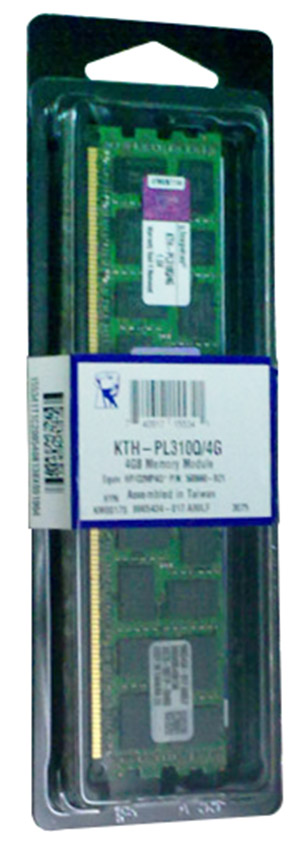 KTH-PL310Q/4G Kingston 4GB PC3-8500 DDR3-1066MHz ECC Registered CL7 240-Pin DIMM 1.35V Low Voltage Quad Rank x8 Memory Module for HP/Compaq 500660-B21