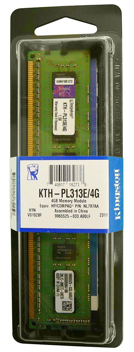 KTH-PL313E/4G Kingston 4GB PC3-10600 DDR3-1333MHz ECC Unbuffered CL9 240-Pin DIMM Dual Rank Memory Module for HP/Compaq