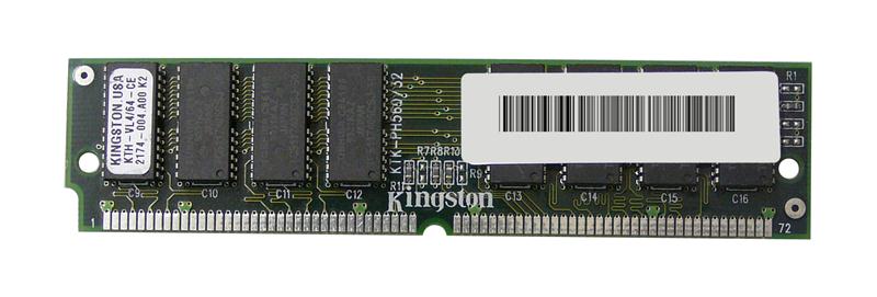 KTH-VL4/64-CE Kingston 32MB Module EDO non-Parity 60ns 5v 72-Pin 8Meg x 32