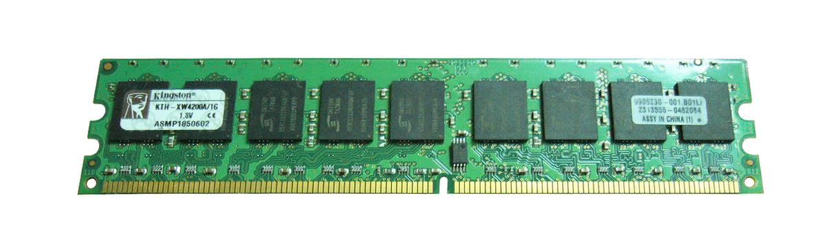 KTH-XW4200A/1G Kingston 1GB PC2-4200 DDR2-533MHz ECC Unbuffered CL4 240-Pin DIMM Memory Module for HP/Compaq 384376-051, 390824-B21, 398955-001, DY652A