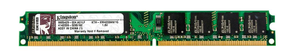 KTH-XW4200AN/1G Kingston 1GB PC2-4200 DDR2-533MHz non-ECC Unbuffered CL4 240-Pin DIMM Memory Module for HP/Compaq 382510-001, 393394-001, PV557AA