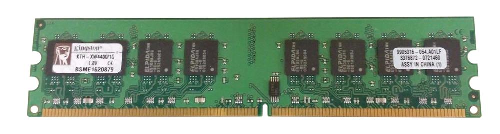 KTH-XW4400/1G Kingston 1GB PC2-6400 DDR2-800MHz non-ECC Unbuffered CL5 240-Pin DIMM Dual Rank Memory Module for HP/Compaq 418951-001, AH058AA, AH058AT