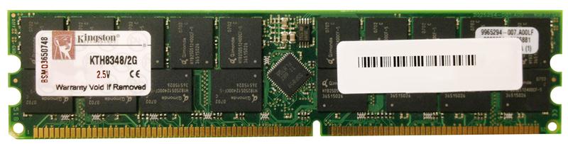 KTH8348/2G Kingston 2GB PC2700 DDR-333MHz Registered ECC CL2.5 184-Pin DIMM 2.5V Memory Module for HP ProLiant ML350 / DL360 G4 Server 358349-B21