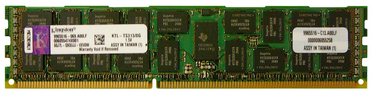 KTL-TS313/8G Kingston 8GB PC3-10600 DDR3-1333MHz ECC Registered CL9 240-Pin DIMM Dual Rank Memory Module for Lenovo