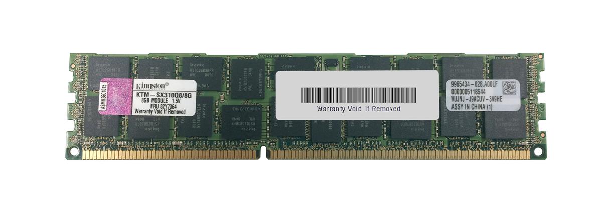 KTM-SX310Q8/8G Kingston 8GB PC3-8500 DDR3-1066MHz ECC Registered CL7 240-Pin DIMM Quad Rank x8 Memory Module for IBM 46C7482